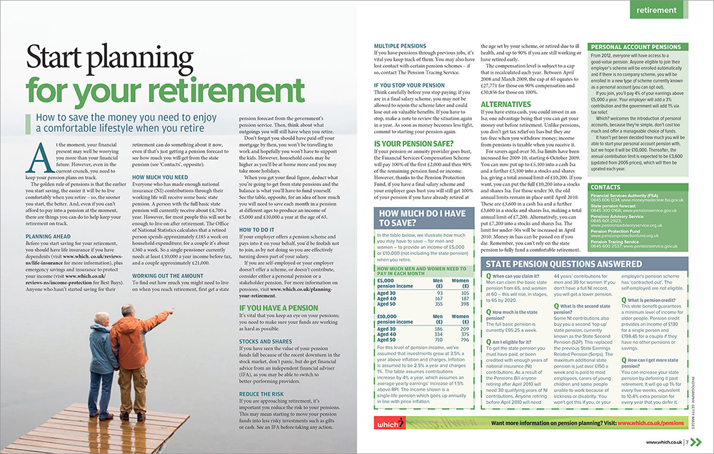 A spread from the Which? Report, Make Your Money Work Harder