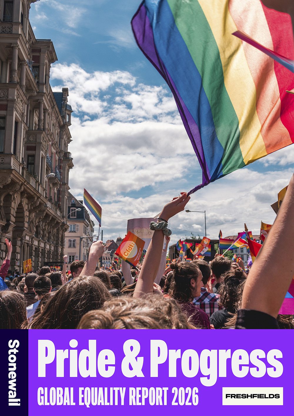 The cover of the Stonewall Pride and Progress 2026 Report